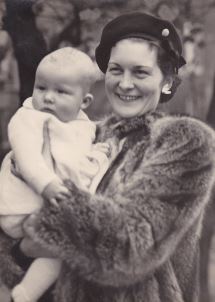 Geoff Harvey with his mother Peggy on the day of his Baptism into the Church of England