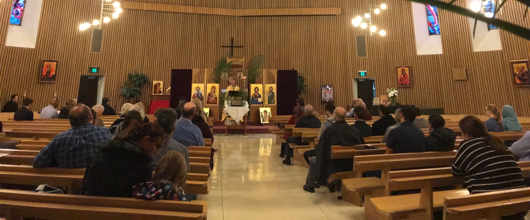 Fr. Geoff delivering the message during the Divine Liturgy