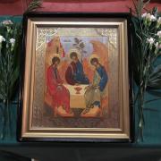 Icon of the Holy Trinity showing Abraham's Heavenly Visitors.