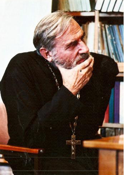 Fr Michael Harper in his office in Cambridge