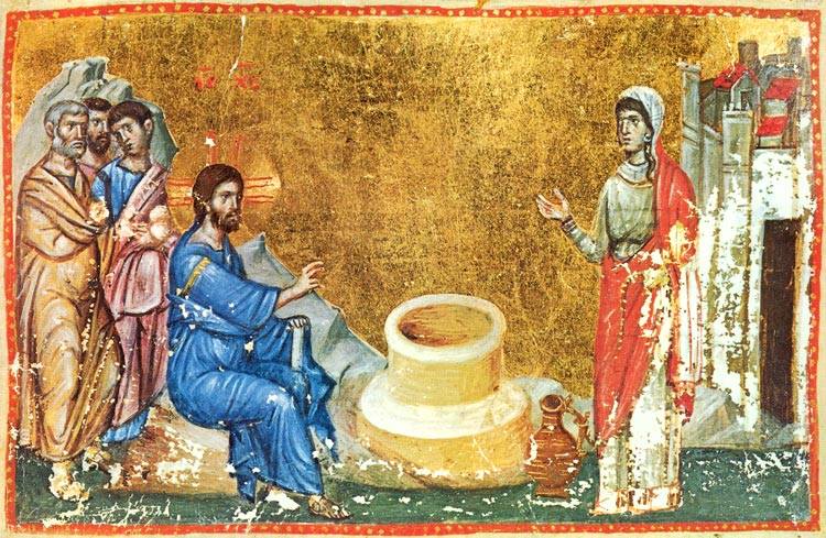 St. Photini at the well with Christ