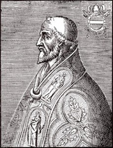 Profile view of Pope Leo IX